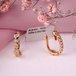 Gianni Lazzaro rose gold earrings with diamonds