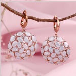 Позолоченные серебряные серьги "Муза"