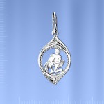 Segno zodiacale d'argento "Acquario"