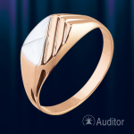 Men's ring Russian red gold