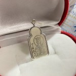 Icona de penjoll de plata "Santa Irina"