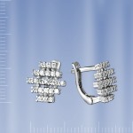 Earrings with cubic zirconia. Silver