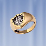 Ochranný prsten Obereg z pozlaceného stříbra 925