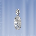 Pendant with zircon, silver