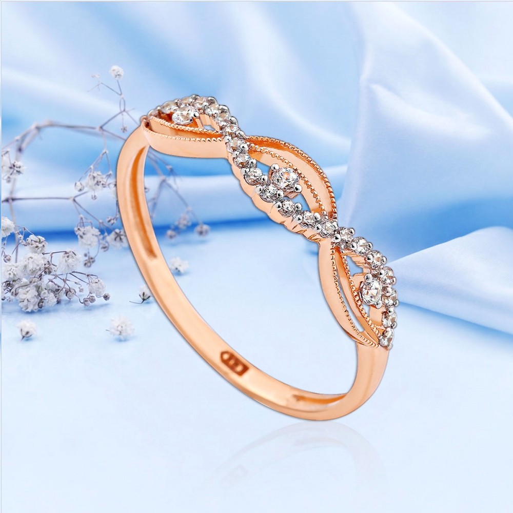 Koop gouden ring 585 met zirkonia