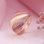 Buy Russian red gold 585 in Germany gold ring zirconia