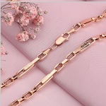 Collier et bracelet en or rouge "Modern Anchor"