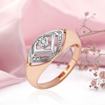 Ροζ χρυσό δαχτυλίδι με διαμάντια