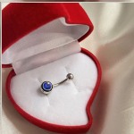 Piercing nombril en argent sterling