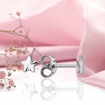 Boucles d'oreilles puces en or blanc