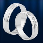 Poročni prstan. Belo zlato
