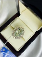 Серебряное кольцо. Цирконий и кварц