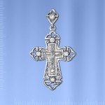 Cross pendant Russian sterling silver