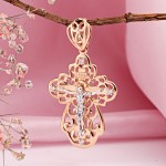 Penjoll creu amb crucifix 585