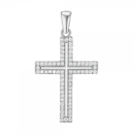 Gold pendant cross with diamonds