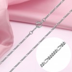 Køb russisk sølv i Tyskland - sølv armbånd/halskæde "Figaro 5+1"