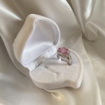 Silver ring with zirconia