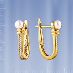 Бижутерные серьги жемчуг