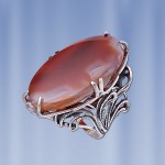 Silver ring "Giant". agate
