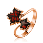 Δαχτυλίδι από επιχρυσωμένο ασήμι "Amber Maple"