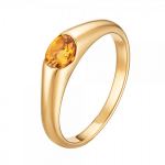 Gold ring with citrine