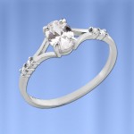 Srebrny pierścionek Fianites