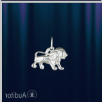 Segno zodiacale "Leone" in argento sterling