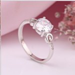 Ασημένιο δαχτυλίδι με ζιργκόν και Swarovski®