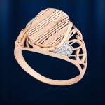 Men's ring made of red gold "masterpiece"