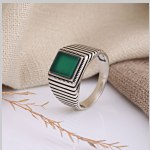 Herrenring Aus Silver 925 Chrysoprase