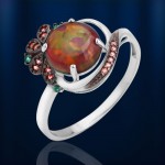 Srebrni prsten s opalom