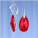Обеци с кристали Swarovski®. Сребро