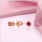 Brincos em ouro rosa 585 corindo