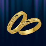 Prstan iz rumenega zlata 585. Poročni prstan