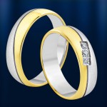 evlilik yüzüğü. İki renkli
