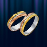 evlilik yüzüğü. Üç renkli