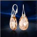 Oorbellen met Swarovski®-kristallen. Zilver