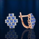 Earrings with Swarovski® & sapphires