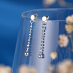 Серебряные серьги-пусеты "Жемчужина" с кулоном.