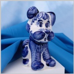 Porcelánový pes Gzhel