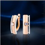 Küpeler beyaz altın kristaller Swarovski®