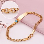 Pulsera infantil con placa de grabado oro amarillo 585