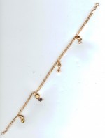 Ankle chain made of 585° red gold