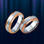 Poročni prstan. Rdeče/belo zlato