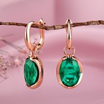 Gold-plated silver earrings with tourmaline