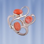 Сребрни прстен са коралом