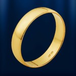 Orosz arany jegygyűrű, sárga arany