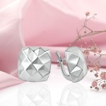 Silver earrings "Facets"