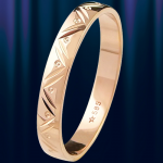 Ruski zlati poročni prstan, zlati poročni prstan