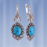 Earrings with turquoise. Silver 925°